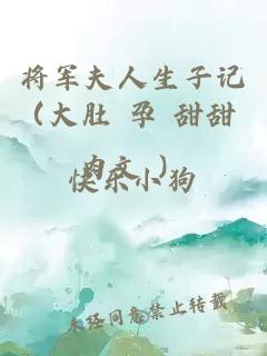 將軍夫人生子記（大肚 孕 甜甜 肉文 ）